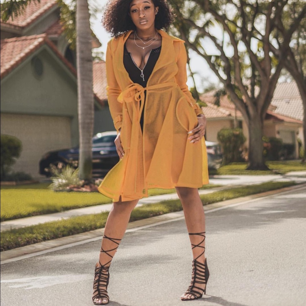 Yellow fashionable cover up
